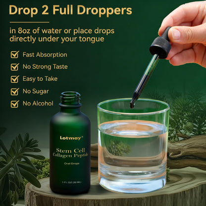 𝑳𝒐𝒕𝑚𝑎𝑦® 𝑆𝑡𝑒𝑚 𝐶𝑒𝑙𝑙 & 𝐶𝑜𝑙𝑙𝑎𝑔𝑒𝑛 𝑃𝑒𝑝𝑡𝑖𝑑𝑒 𝑂𝑟𝑎𝑙 𝐷𝑟𝑜𝑝𝑠 🌱(Lift & Firm Sagging Skin & Reduce Wrinkle Formation)💧